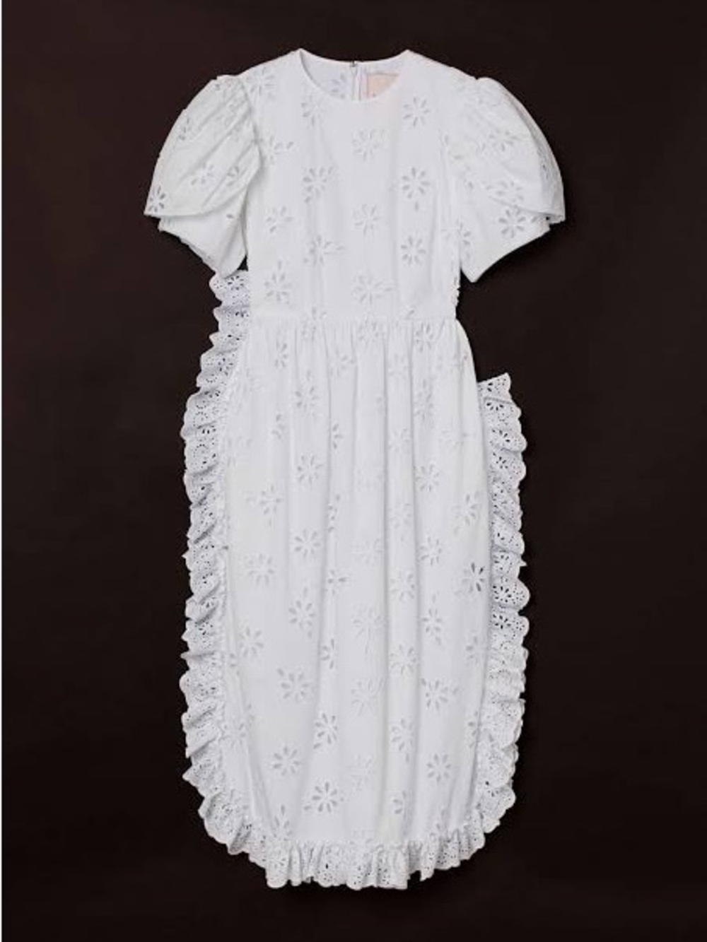 2020 Simone Rocha x H&M White Eyelet Embroidered Dress